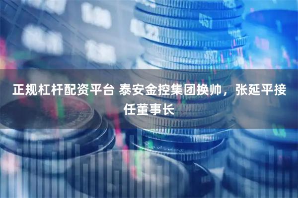 正规杠杆配资平台 泰安金控集团换帅，张延平接任董事长