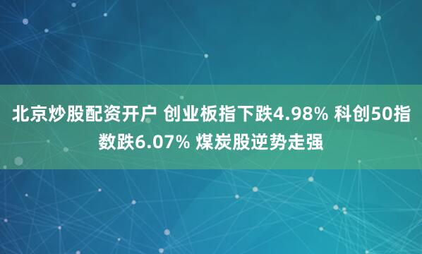 北京炒股配资开户 创业板指下跌4.98% 科创50指数跌6.07% 煤炭股逆势走强